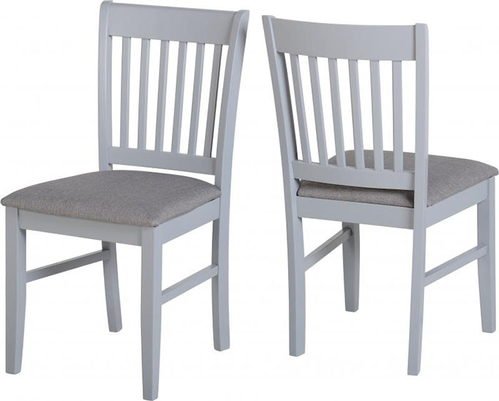 Oxford Chair in Grey With Grey Fabric - Click Image to Close